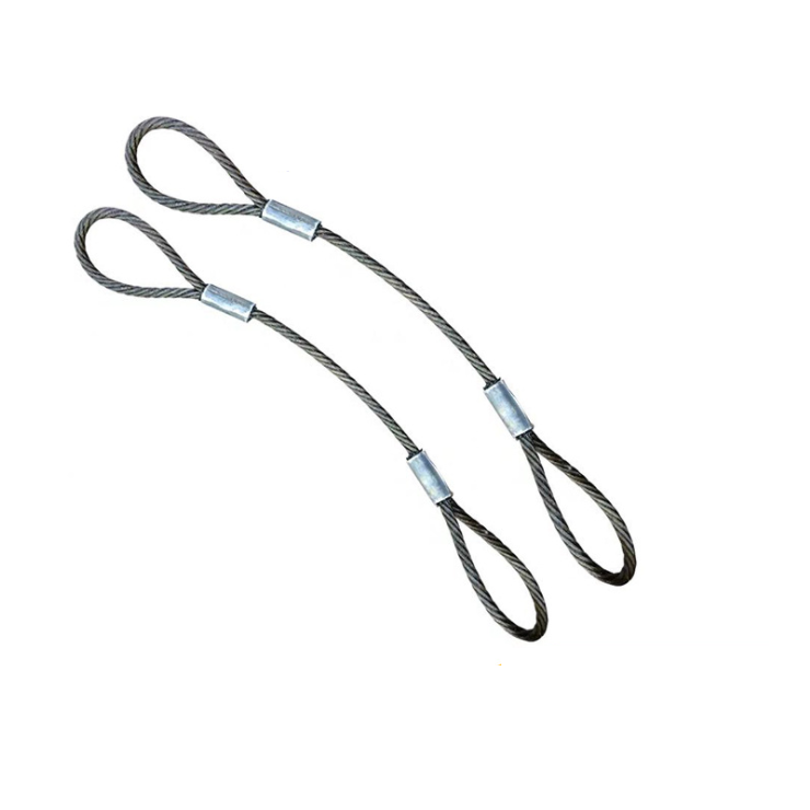 Smooth Pressed Steel Wire Rope Buckle at Both Ends of Lifting Steel Cable Truck Traction Sling Accessories