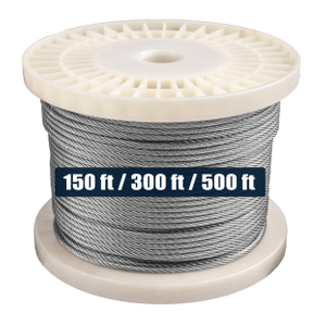 Steel Wire Rope Aircraft Cable for Deck Cable Railing Kits DIY Balustrades 7x7 Strand Construction
