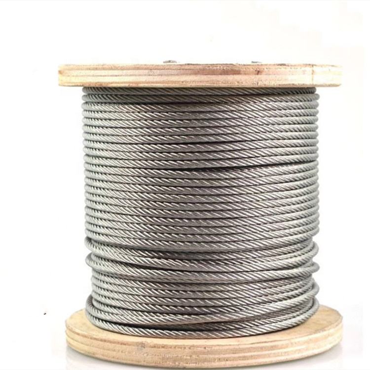 High Quality 6x19+FC Cables Steel Wire Rope Black/Galvanized Steel Wire 1*19 7*7