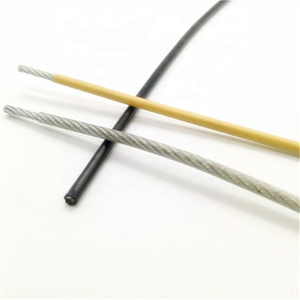 7X7 5/16 Black PVC Coating Vinyl Coated Steel Wire Rope 3/8 Steel Cable
