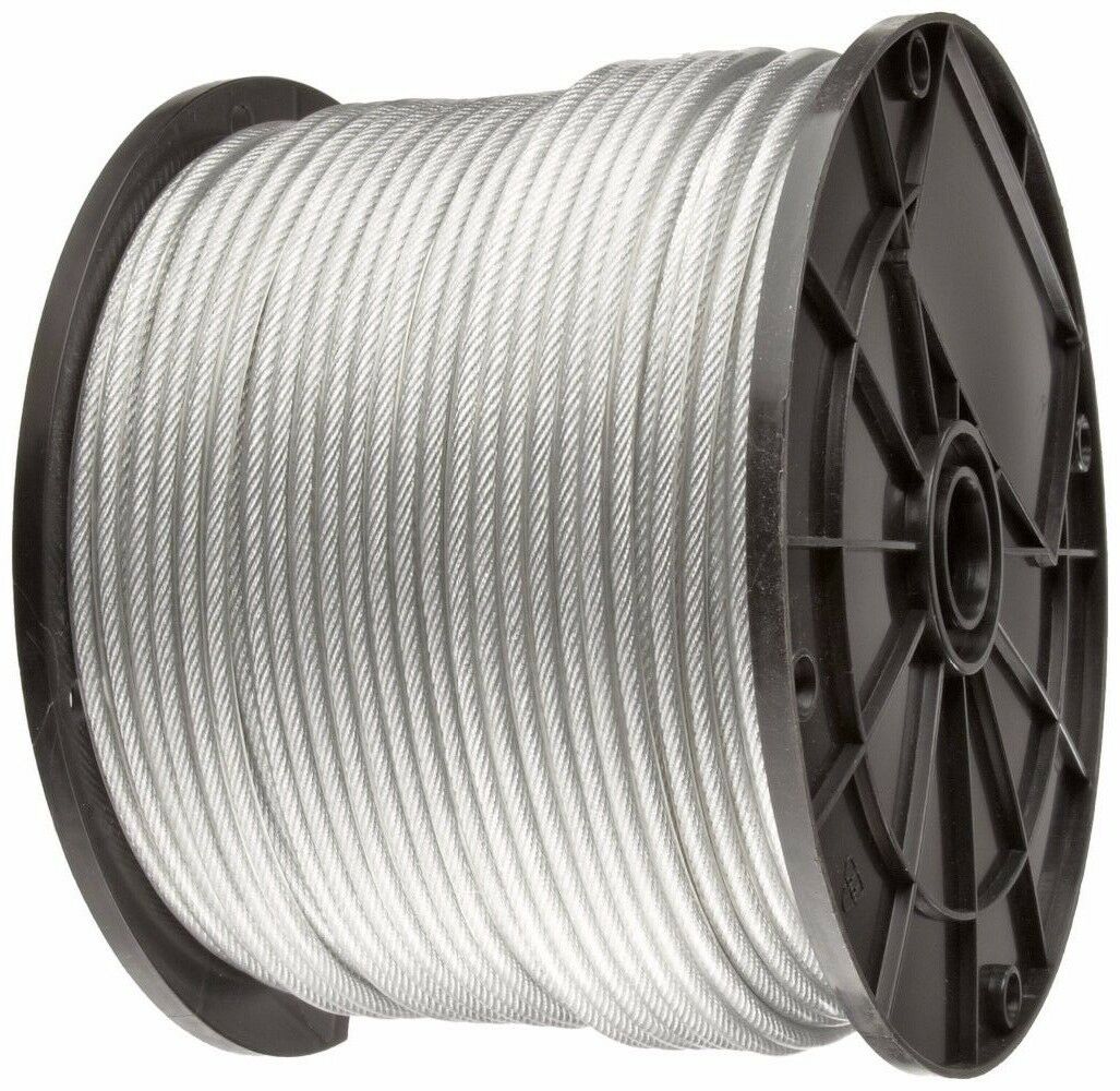PVC Coated Vinyl Coated Steel Wire Rope Flexible Cable 7x7 7X19 6mm Cable Aviones