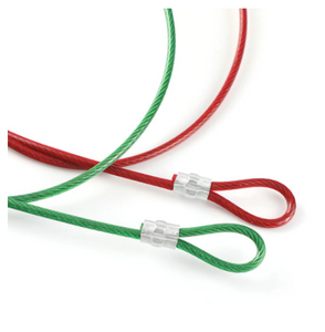 Steel Wire Rope Sling Cable Lifting Assemblies with Fastened Eye Loops And Red/Black/Green Coating